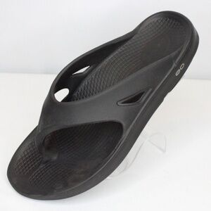 OOFOS Thong Flip Flops Sandals Men’s 5 Women’s 7 Black Recovery Cushion Comfort